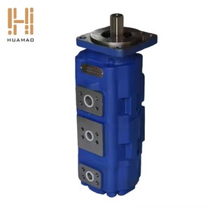 Pompe hydraulique à engrenages multi-sections HUAMAO en fonte bleue haute pression, triple quatre étages, pour excavatrice, charge utile, garantie 1 an - Product Image 1