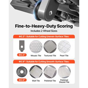 Tagliapiastrelle Manuale da 47,2 Pollici con Guida Scorrevole Migliorata, Guida di Allineamento di Precisione e Supporto Ruota in Carburo di Tungsteno - Product Image 4