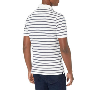 Camisetas Polo a Rayas Personalizadas para Hombre, de Poliéster y Algodón, que Absorben la Humedad, Camisetas Transpirables con Logotipo Bordado Personalizado - Product Image 4