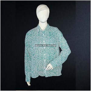Latest Design Summer <b>Shirt</b> <b>Women</b> Beach Wear Sexy Full Sleeve Block Print Boho Beach Wear <b>Shirt</b> Block Print Boho Cotton <b>Shirt</b> - Product Image 5