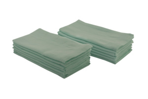 Paquete de 12 Servilletas de Tela Blancas Lisas, Cuadradas, Lavables y Reutilizables, Servilletas de Tela para Cena, ODM para EE. UU. y Canadá, Personalizables - Product Image 2