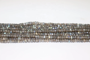 Labradorita natural mística facetada Rondelle Bead Strand 4-4,5mm 13 pulgadas para la fabricación de joyas Flashy Labradorite Bead - Product Image 3