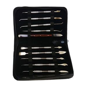 Ensemble d'outils de sculpture de cire dentaire en acier inoxydable de haute qualité, poignée ergonomique, certifié CE, instruments dentaires à alimentation manuelle - Product Image 2