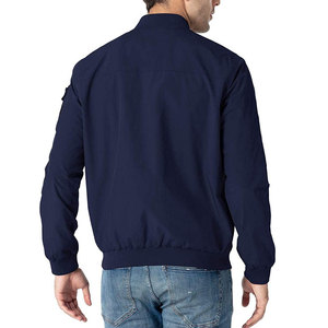 Wholesale High Quality Men's Winter Bomber Jacket <b>Stand</b> Collar & Front Logo Breathable & Eco-Friendly Nylon/Polyester Fabric - Product Image 2