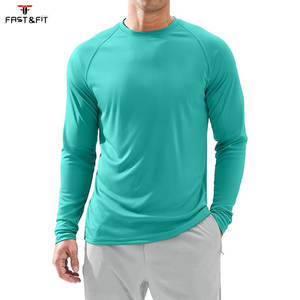 Rashguard à manches longues pour homme, anti-UV, respirant, séchage rapide, personnalisable, polyester/nylon, vêtements de surf et de plein air - Product Image 1