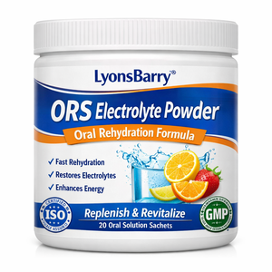 Polvo Electrolítico ORS – Fórmula de Rehidratación Oral – Fabricante OEM de Marca Privada con Certificación GMP - Product Image 1