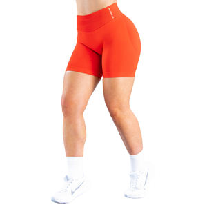 Women's High Waist Solid Color Sporty Sports <b>Shorts</b> Knitted Spandex/Nylon Breathable Elastic Waist Regular Fit XS - Product Image 6