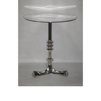 Table basse ronde moderne avec plateau en marbre et structure en métal, meuble de salon, table d'appoint décorative