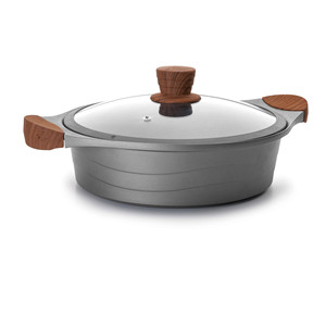 Casseruola Bassa Stilo con Coperchio in Vetro 28 Cm per Uso in Forno - Product Image 1