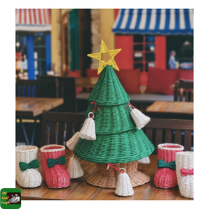 Soporte de Ratán para Árbol de Navidad, Hecho a Mano, Vintage, Ecológico, Decoración de Mesa para el Hogar en Navidad, de Vietnam - Product Image 2