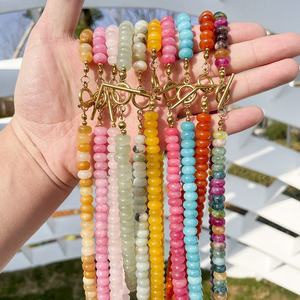 Collier de perles irrégulières en résine faites à la main, multicolores, bijoux de mode, artisanat moulé, pour femmes et filles - Meilleures ventes - Product Image 3