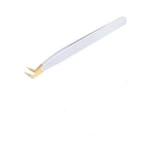 Pince à cils en gros sous marque privée, haute précision, durable, 10 mm de long, en acier inoxydable, pointe lisse, logo personnalisé, pour extensions de cils - Product Image 3