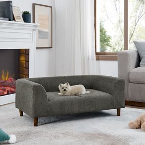 Divano Moderno Rettangolare per Animali Domestici con Schienale e Braccioli, Cuscino Morbido e Confortevole per Cani di Piccola e Media Taglia, Elegante Arredamento per Soggiorno - Product Image 2
