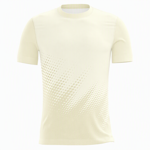 T-shirt en coton marron pour homme, coupe classique, manches courtes, col rond, streetwear décontracté, jersey tricoté, respirant, léger, personnalisé - Product Image 1