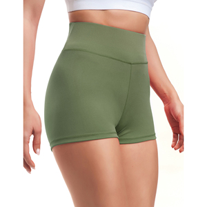 High <b>Elastic</b> <b>Waist</b> <b>Plus</b> <b>Size</b> Breathable Eco-Friendly Quick Dry Fleece Custom Logo Women Booty Running <b>Shorts</b> Summer 2pcs Skinny - Product Image 4