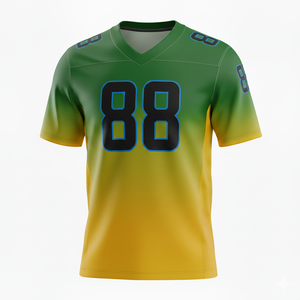 Custom Adults' American <b>Football</b> Jersey Breathable <b>Eco</b>-<b>Friendly</b> V-neck Polyester Short Sleeve Sports Uniform Personalized Team - Product Image 3