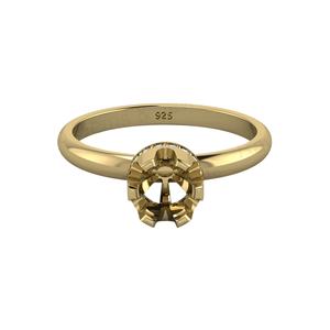 Genuine High Quality Solid 925 Sterling Silver Solitaire Semi Mount Prong Setting <b>Ring</b> Customizable <b>for</b> <b>Ashes</b> Resin Jewelry - Product Image 1