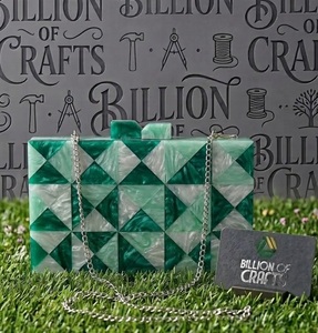 Fashion Resin Clutch Bag Luxury Handmade Evening <b>Purse</b> Statement Party <b>Handbag</b> Wedding Accessory - Product Image 2