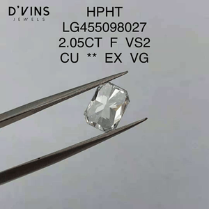 Diamantes Cultivados en Laboratorio HPHT CVD de D'vins Jewels, Corte Radiante, Color D Blanco, Fantasía Clara, para Joyería - Product Image 4