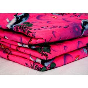 Tissu en coton indien imprimé à la main, magnifique motif poisson, tissus textiles en coton imprimé au bloc, vêtements pour femmes en coton imprimé - Product Image 3