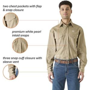 Chemise de soudage en coton lourd, résistante aux flammes, NFPA2112 EN11612 FRC, manches longues, protection contre les arcs électriques CAT2, coton ignifuge - Product Image 3