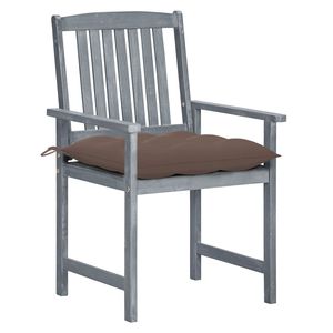 Set di 8 Sedie da Patio in Legno Massello di Acacia Durevole Modello D0100HHD5UT Finitura Grigio Standard - Product Image 2