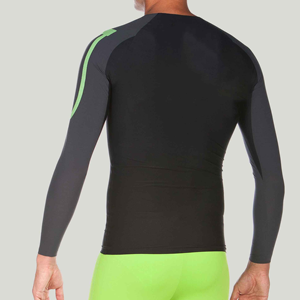 Plain Compression Breathable Gym Shirt for Unisex MMA Rash Guard Cycling <b>Swimming</b> Lightweight Full Sleeves - Product Image 4