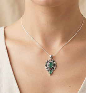 Natural Green <b>Emerald</b> 925 Sterling Silver Bezel Setting <b>Pendant</b> Yellow Gold Rose Gold Plated Handmade Vintage Gemstone Jewelry - Product Image 2