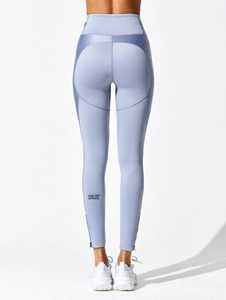 ONETEN APPAREL Leggings de yoga taille haute extensibles dans quatre directions avec fermeture éclair à la cheville, pantalon de sport uni - Product Image 3