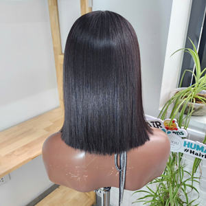 Mayorista GUGU HAIR SDD Super Double Drawn 5*5 Lace Front 100% Virgen con Cutícula Alineada Vietnamita Rizado Kinky Peluca Corta HD - Product Image 4