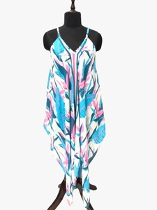 Vestido Moderno Premium de Verano para Mujer, Estilo Matisse Abstracto, Tejido, Cuello en V, Sin Mangas, con Cinturón, Mini, para Fiestas - Product Image 3