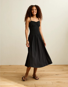 Vestido midi con tirantes y cuello corazón AE para mujer - Product Image 1