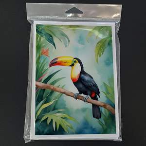 Lunatique Toucan A7 Taille 5x7 Cartes Vierge Paquet de 8 avec Enveloppes Cartes de Voeux - Product Image 3