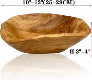 Creative <b>Retro</b> Wooden Bowl Root Carving Furniture <b>Decoration</b> Handmade Natural Solid Wood Candy Bowl - Product Image 2