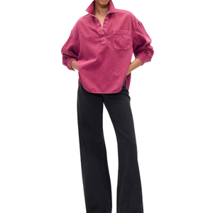 Camisa Vaquera Casual Personalizable para Mujer con Detalle de Botones, Acabado Lavado, Lista para Verano/Invierno, Tela de Algodón Cómoda, Venta al por Mayor - Product Image 5