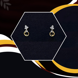 Pendientes de Diamantes Cultivados en Laboratorio de 0.15CT, Recién Llegados, Oro Sólido de 9K, Corte Brillante, Claridad VVS-VS, Certificado HRD, 8 Piedras, Color E - Product Image 1