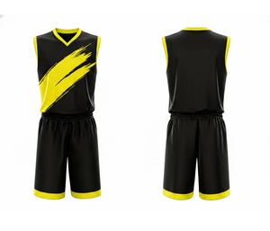 Tenue de sport de basketball entièrement sublimée, design personnalisé, vente en gros, maillot et short en polyester respirant et à séchage rapide pour hommes et femmes - Product Image 1