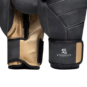 Gants de boxe haut de gamme en cuir avec logo personnalisé, sangle de poignet réglable pour l'entraînement et le conditionnement 2026 - Product Image 6