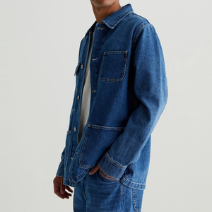 Wholesale Men Classic <b>Chore</b> <b>Jacket</b> Casual Denim <b>Jackets</b> Breathable Fashion Premium Quality Cotton Denim <b>Jacket</b> - Product Image 3