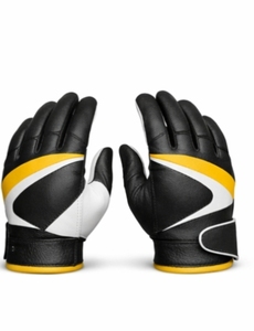 Customizsed Advanced Baseball Batting Gloves Moisture Wicking Fabric Reinforced Grip Surface <b>Hook</b> Loop Closure Colors - Product Image 1
