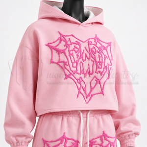 <b>Women</b>’s <b>Tracksuit</b> 2 Piece Set Pink Hoodie Sweatpants Streetwear Jogger Set Wholesale Custom <b>Tracksuit</b> - Product Image 6