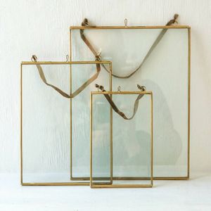Home Decor Glass & Metal Hanging & Table Top Picture <b>Frame</b> for <b>Wall</b> Decoration, with 2 Sides Glass Customized <b>Frames</b> - Product Image 2