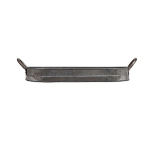 Top Selling Galvanized Metal <b>Nesting</b> Serving Trays With Golden Brass Handles Farmhouse Decorative Trays Home Decor - Product Image 3