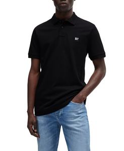 Chemises polo pour hommes 100% coton, manches courtes, coupe ajustée, coton extensible, broderie personnalisée, tissu respirant anti-froissement - Product Image 1