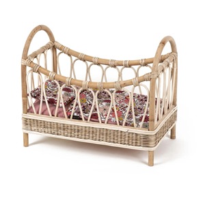 Cuna para muñecas, juguete infantil sostenible, cama de ratán para muñecas y ositos de peluche, precio competitivo - Product Image 3