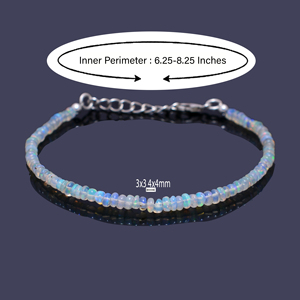Trendy Natural Multi Ethiopian Opal Bracelet Handmade 925 Sterling Silver <b>Classic</b> Fashion Jewelry for Women Anniversary High - Product Image 2