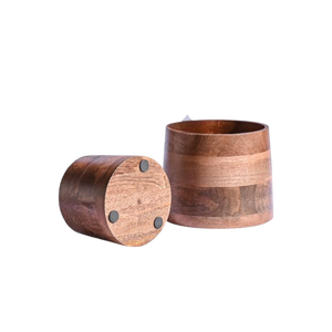 Maceta de madera para plantas vivas - Diseño artístico, maceta decorativa para el hogar, maceta de jardín, proveedor mayorista de macetas de madera - Product Image 2