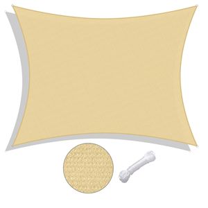 Tenda Parasole Rettangolare Beige 13 X 10 - Elegante Prodotto per Esterni - Product Image 3