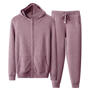 Survêtement décontracté en coton double épaisseur 280 g/m², personnalisable, écologique, extensible dans les quatre sens, avec cordon de serrage, vente en gros - Product Image 3