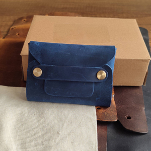 Cartera de Cuero sin Costuras de Diseño Industrial, Tarjetero Delgado Minimalista, Cuero Genuino sin Costuras, Mini Bolso para Hombre SLW-0030 - Product Image 1